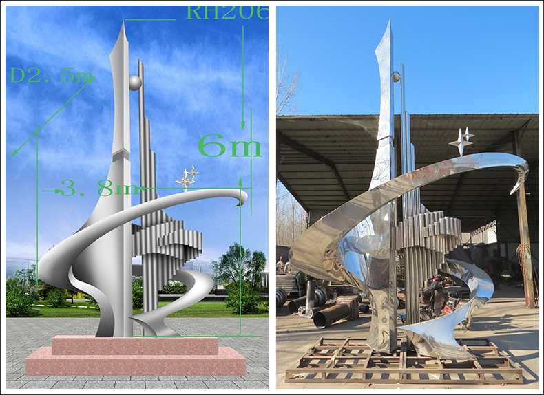 大型不銹鋼雕塑，不銹鋼雕塑廠家，室外大型景觀雕塑